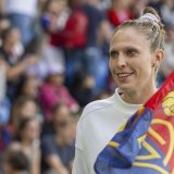 Les joueuses de Kim Kulig (FC Bâle) ont vécu une belle entame de championnat devant une affluence record. KEYSTONE/URS FLUEELER